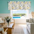 thumbnail image 6 of Yellow Blue Flowers Kitchen Valances for Windows, Watercolor Botanical Floral Plants Bathroom Window Valances 54x18 Inch Rod Pocket Window Treatments Valance Curtains for Living Room Bedroom Decor, 6 of 6