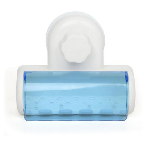 Soporte autoadhesivo para cepillos de dientes con cubierta para baño, estante organizador de cepillos de dientes montado en la pared con 5 ranuras para ducha, dormitorio, gabinete