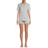 Catherine Malandrino Women's and Women's Plus Short Sleeve Collar Short Set