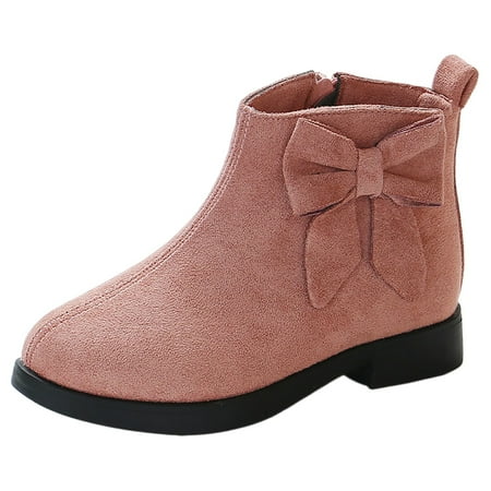 

PEASKJP Toddler Boots for Girls Baby Boys Girls Booties First Walker Baby First Walker Shoes (Pink 13.5)