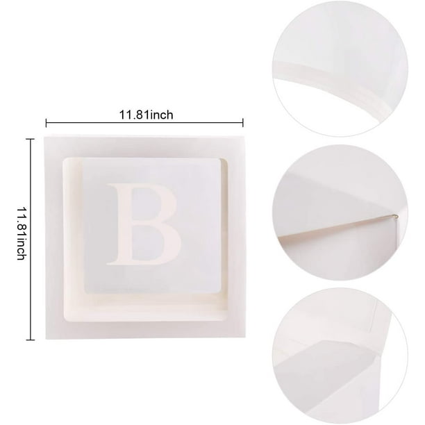 1 set Boîte À Ballon , Bébé Boîtes un Boîte Avec Blanc Transparent Boîte À  Ballon Blocs Pour Douche De Bébé Et Fête D'anniversaire, Mode en ligne