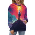 thumbnail image 4 of Astronaut's Cosmic Odyssey-2 3d Sweatshirts Hoodie Fashion Casual Personality Men's Women Street Hoodie Pullovers Long Sleeve Comfortable Top, 4 of 6