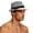 Beige b, variant on Men's Straw Fedora Hat with Houndstooth Pattern, Light summer wear, Sun resistant for beach, vacation and daily casual use Brown