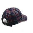 thumbnail image 3 of Plaid Baseball Cap Hat Unisex Navy, 3 of 3