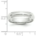 thumbnail image 3 of 14K White Gold 5mm Half Round with Edge Band Ring Size 11, 3 of 7