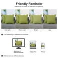 thumbnail image 6 of Unique Bargains 2-Pack Canvas Decorative Throw Pillow Cover 18" x 18" Green, 6 of 7