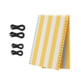 thumbnail image 2 of Juego de tela de repuesto para sillas informales con kit de cordón elástico para reparación de césped y playa. Amarillo 160cm x 48cm, 2 of 8