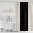 thumbnail image 4 of Black Vintage Waterproof Fabric Shower Curtain,Geometric Stripes Simple Lines Waterproof Fabric Shower Curtain for Bathroom Curtains Bathtubs Hotel Shower Curtains with 12 Hooks Small 36x78in, 4 of 8