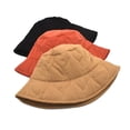thumbnail image 3 of Charmgo Trucker Hat Clearance, Womens Solid Color Thickened Pot Cap Fall Winter Warm Thermal Windproof Bucket Fisherman Hat for Women for Girls Bucket Hat Baseball Cap, Sun Hats for Women Red, 3 of 4