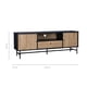 thumbnail image 3 of Mueble de TV Top Living Moderno con Puertas Corredizas Negro y Café, 3 of 7
