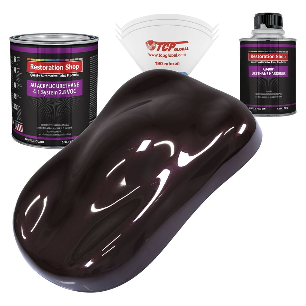 Restoration Shop Black Cherry Pearl Acrylic Urethane Auto Paint Complete Quart Paint Kit, Single