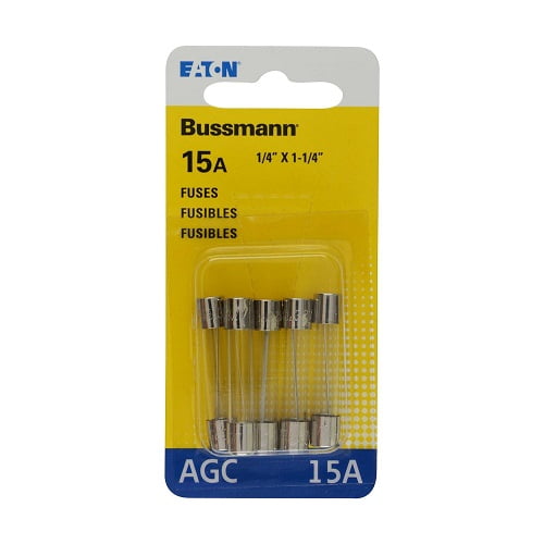 RV Trailer Camper Trailer Wiring 15 Amp Fuse Bussmann BP/AGC-15-RP (5 FUSES)