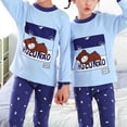 thumbnail image 2 of TIEVOSA Little Boys Girls Cartoon Bunny Crewneck Pajamas Long Sleeve Pj's Clothes Sleepwear 3-13 Years Old, 2 of 4