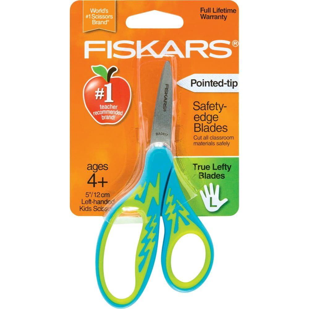 Fiskars Softgrip Lefthanded Pointedtip Kids Scissors (5") Walmart