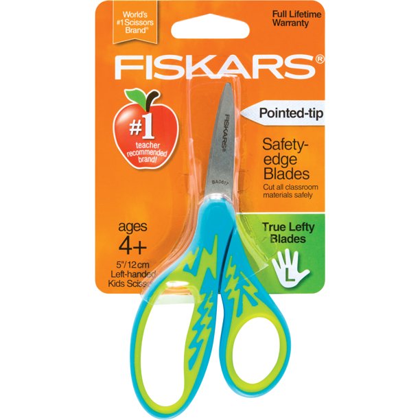 Fiskars Softgrip Lefthanded Pointedtip Kids Scissors (5") Walmart