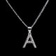 thumbnail image 4 of Dije Letra A Inicial Plata .925 con Cadena de Plata .925, 4 of 4