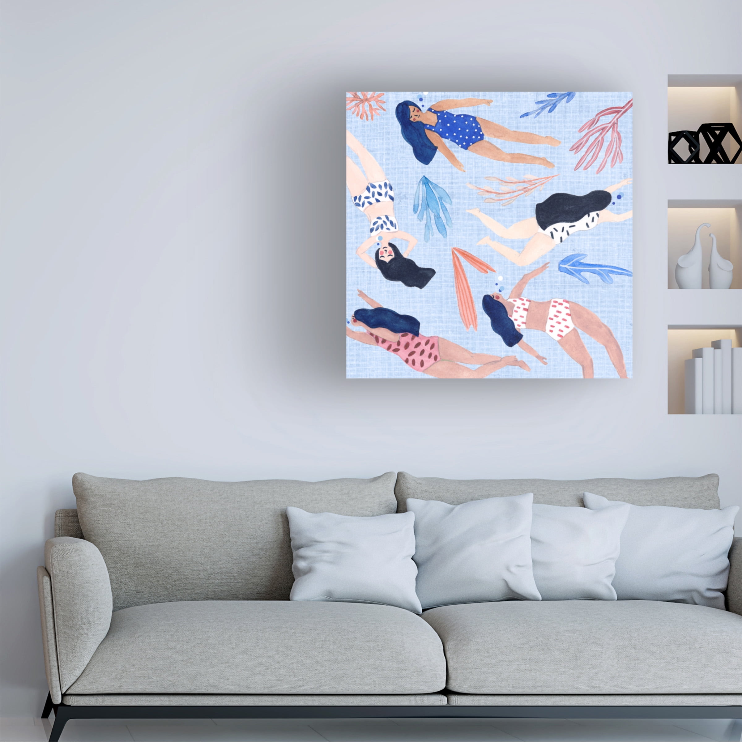 Melissa Wang 'Gone Swimming III' Canvas Art