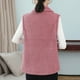 thumbnail image 5 of Ailaofu Womens Fuzzy Sherpa Fleece Jacket Lightweight Vest Cozy Sleeveless Cardigan Zipper Waistcoat Outerwear with Pocket, 5 of 6