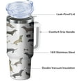 thumbnail image 3 of Dachshund Tumbler with Handle and Straw,40 oz Dog Stainless Steel Insulated Cup with Lid and Straw,Travel Coffee Mug Water Bottle, Birthday Christmas Mothers Day Gifts for Animal Lovers Women, 3 of 6