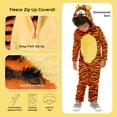 thumbnail image 4 of Disney Winnie the Pooh Baby Boy or Girl Cosplay Fleece Hooded Coverall Tigger Orange Stripe, 4 of 7