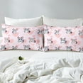 thumbnail image 5 of Cartoon Moose Bed Sheets Set Queen,Pink Love Heart Sheet Set for Kids Boys Girls,Cute Rats Sheets,Kawaii Zoo Animal Flat Fitted Sheet with 2 Pillowcases for Bedroom, 5 of 6