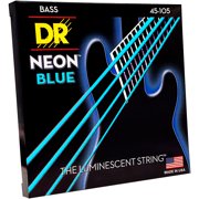 DR Strings Hi-Def NEON Blue Coated Medium 4-String (45-105) Bass Guitar Strings