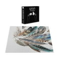 thumbnail image 5 of Ambesonne Animal Jigsaw Puzzle Durable Cardboard, Contour Feather Fashion, 1000 pcs, Teal Brown, 5 of 5