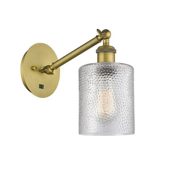 317-1W-BB-G112-LED-Innovations Lighting-Caledonia - 1 Light Wall Sconce In Industrial Style-11.38 Inches Tall and 5.3 Inches Wide Brushed Brass Clear