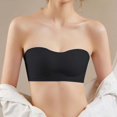 thumbnail image 1 of Bralette sin tirantes para mujer Push Up Lencería sin costuras invisible antideslizante Fernando negro, 1 of 8