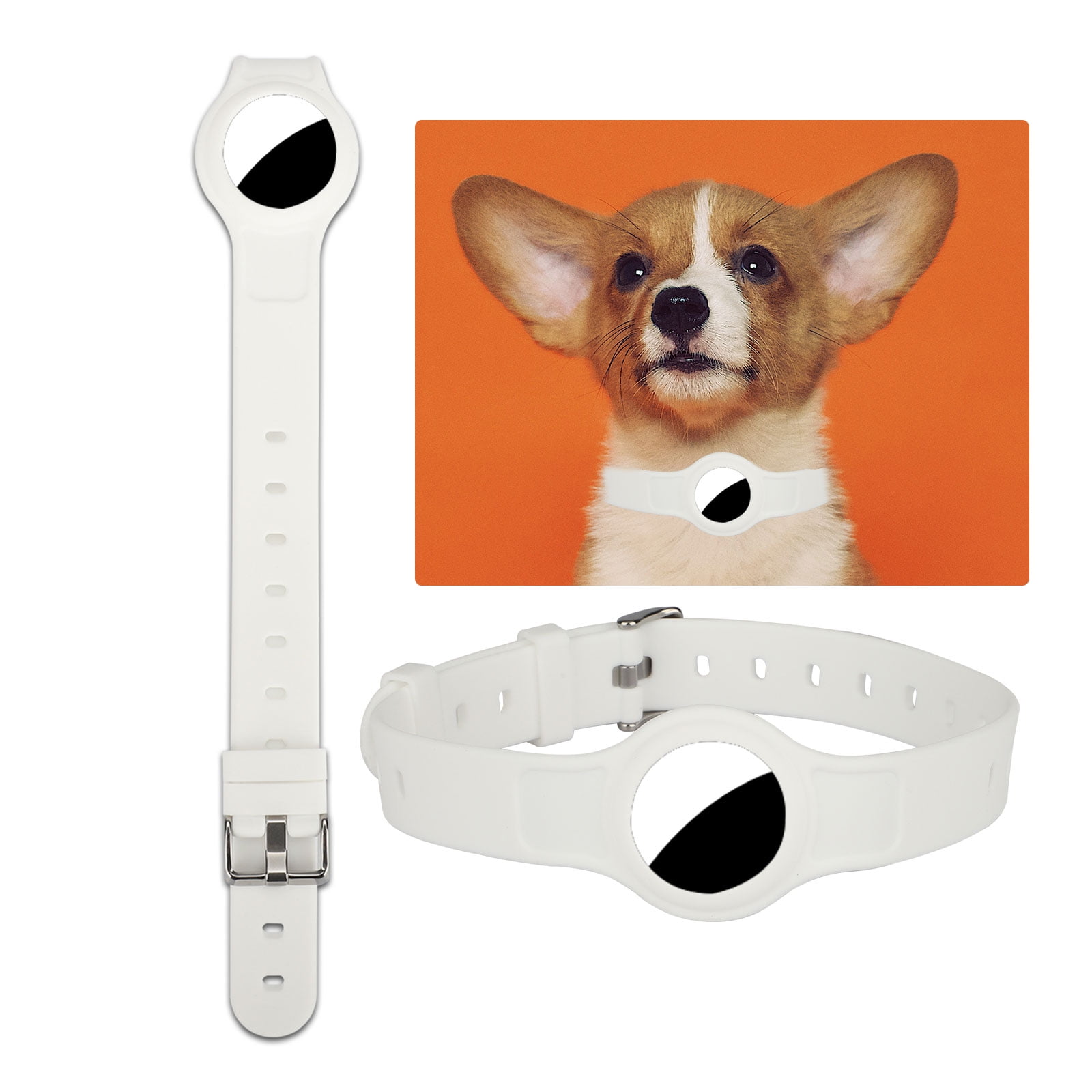 Protective Case for AirTag, Dog, TSV Pet Tracker Collar Band Fit for