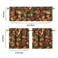 thumbnail image 6 of Rod Pocket Kitchen Curtain Set 3-Piece, 27.5x36 Inch Valance & Tier Drapes, Polyester Pongee Cafe Curtains for Living Room, Bathroom, Farmhouse Rustic Country Window Treatments., 6 of 6