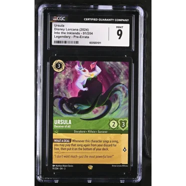 Disney Lorcana Ursula 91/204 Legendary CGC 9 Trading Card