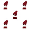 thumbnail image 2 of QualitChoice Winter Caps Decorative Hat Scarf Set Adorable Autumn Crochet Neckerchief Sports Two-piece Stylish Collar Wine Red 5Set, 2 of 6