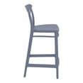 thumbnail image 4 of Compamia Cross Contemporary Resin Indoor Outdoor Counter Stool Dark Gray, 4 of 5
