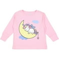 thumbnail image 3 of Inktastic Unicorn Moon Girls Long Sleeve Toddler T-Shirt, 3 of 5