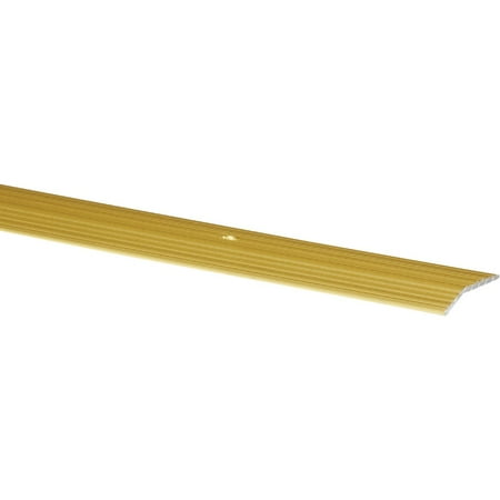 

1PK M-D Satin Brass Fluted 1-3/8 In. x 3 Ft. Aluminum Carpet Trim Bar Wide