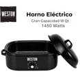 thumbnail image 3 of Horno Eléctrico Tostador Weston 18 Qt con Control de Temperatura Ajustable 1450W, 3 of 7