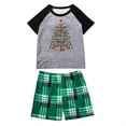 thumbnail image 2 of Mifsaly Family Christmas Pajama Sets Funny Print Xmas Pjs Matching Outfits 2 Piece Raglan Long Sleeve Classic Sleepwear Crewneck Pullover Nightwear Casual Plaid Pants 2025 Festival Holiday Loungewear, 2 of 5