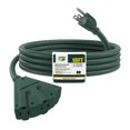 thumbnail image 1 of Cable de extensión para exteriores EP de 10 pies con 3 salidas 16/3 SJTW verde, 1 of 7