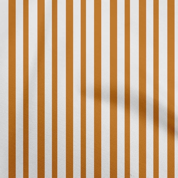 oneOone Cotton Poplin Twill Rust Brown Fabric Stripes Fabric For Sewing Printed Craft Fabric By The Yard 56 Inch Wide
