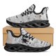 thumbnail image 1 of Zapatos de plataforma con estampado de periódico sencillo, zapatillas de tenis de marca, zapatillas casuales para correr para mujer, calzado, 1 of 6
