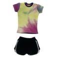 thumbnail image 1 of 1/6 camisa de manga corta informal con pantalones cortos de verano, tops de verano que corren pantalones cortos para figuras de mujer de 12 pulgadas Rosa rojo, 1 of 8