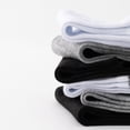 thumbnail image 3 of 3 Pairs/Lot Men's Socks Black White Business Casual Simple Versatile Solid Color Breathable Cotton Sports Mesh Short Socks, 3 of 5