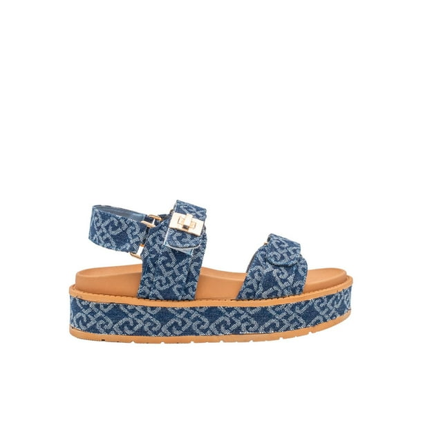 Sandalia Mujer Kipon Casual Comoda Plataforma azul 24