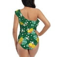 thumbnail image 5 of Goofa Tropical Fruit Pattern Women's One Piece Swimsuits Tummy Control Bathing Suits Asymmetric One Shoulder Swimwear-X-Large, 5 of 6