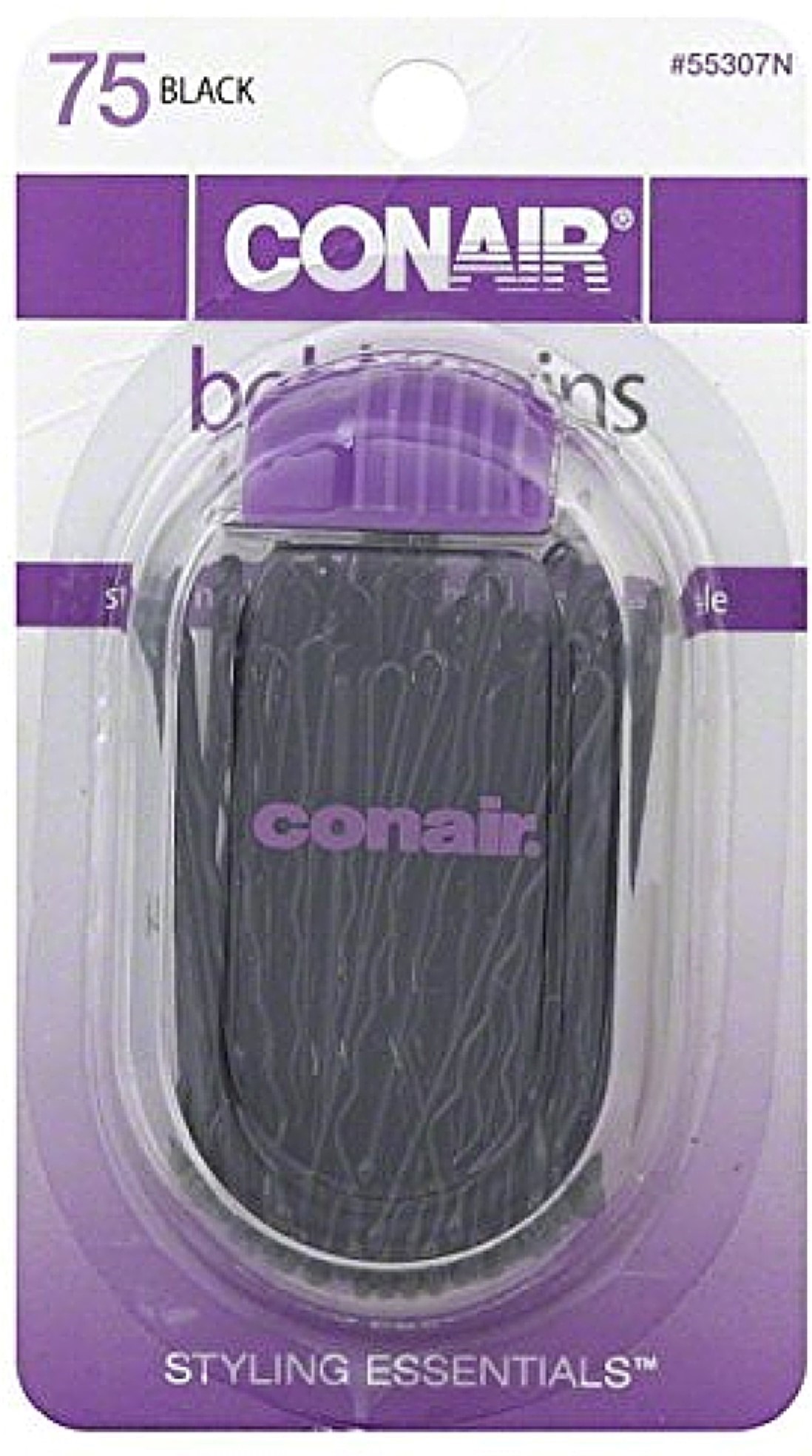 Conair Styling Essentials Bobby Pins, Black, 75 count - image 2 of 2
