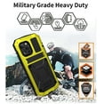 thumbnail image 3 of Allytech Rugged Case for iPhone 13 Pro Max (6.7") Cover with Screen Protector, PC Back + Anti-Drop Silicone + Front Metal Frame Shockproof Stand Hand Rope Case for iPhone 13 Pro Max 2021, Yellow, 3 of 5