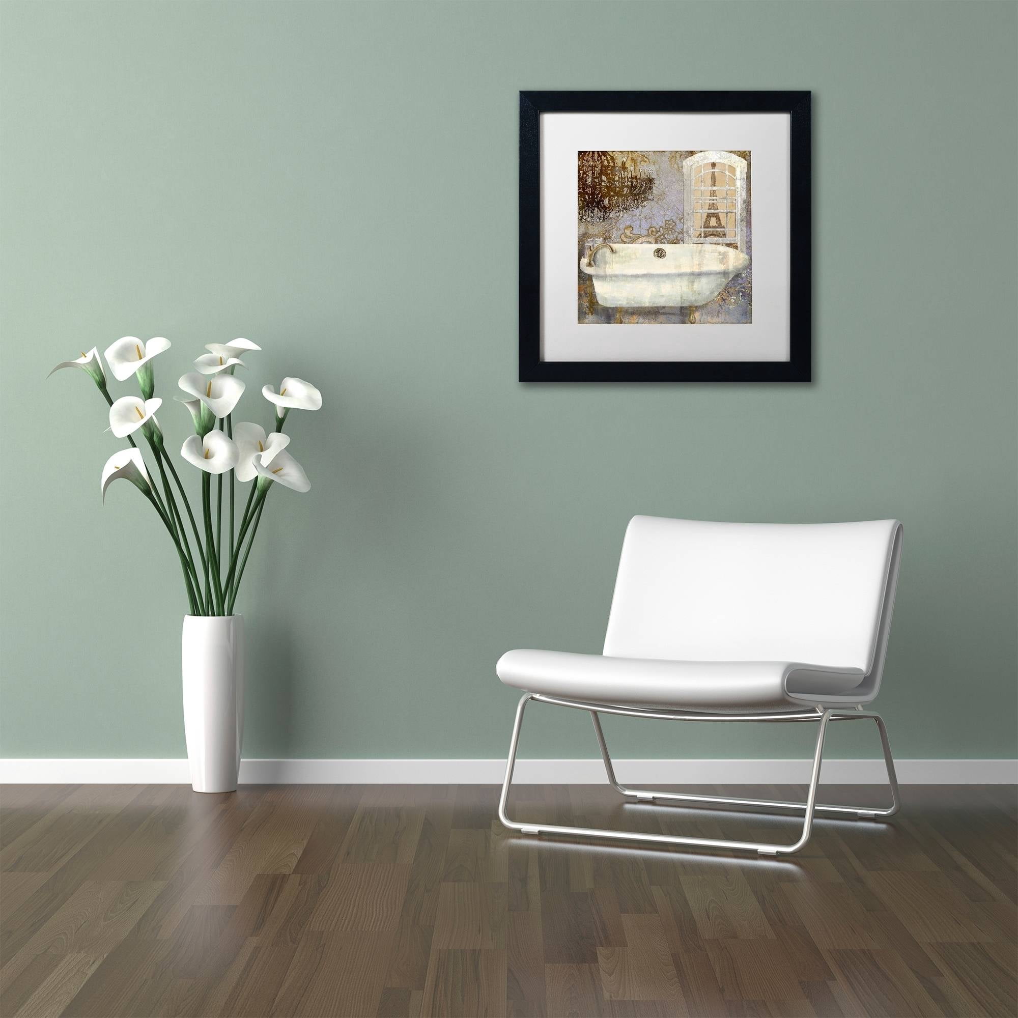 Trademark Fine Art "Salle de Bain I" Canvas Art by Color Bakery White Matte, Black Frame
