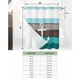thumbnail image 6 of No Hook Shower Curtain with Snap-in Liner, Coastal Anchor Waterproof Fabric Bathroom Curtains, Turquoise Brown Country Wooden Grain Bath Curtains & Mesh Top Window Standard 72''x72'', 6 of 6
