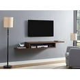 thumbnail image 3 of Asymmetrical Wall Mounted Wood TV Console Entertainment Center 72-inch Brown, 3 of 5